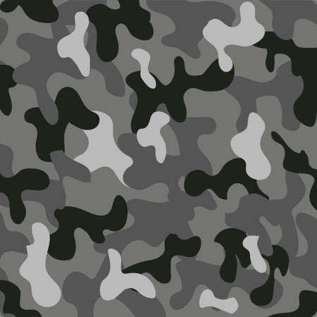 Camouflage pattern background seamless. Abstract modern military camo ornament. Vector seamless print army, hunting fabric print, t-shirt, the clothのイラスト素材