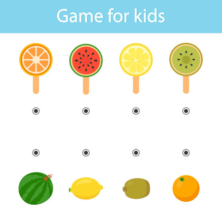 Logic game for kids. ice cream. What is made of. Vector illustration. printable sheetのイラスト素材