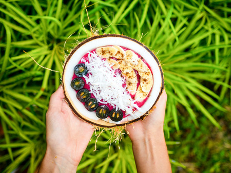 Colorful exotic vegetarian fruit nutritionの写真素材