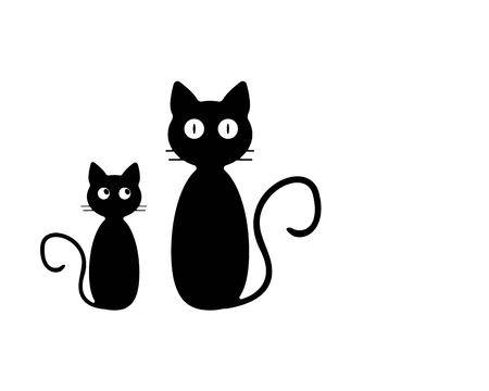 Cat breeds cute pet animal set vector illustrationのイラスト素材