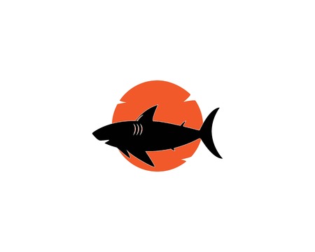 shark vector icon illustration designのイラスト素材
