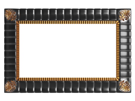 antique gold  picture frame isolated on white