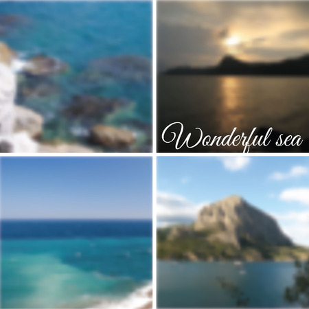 Set of wonderful vector blurred backgroundsのイラスト素材