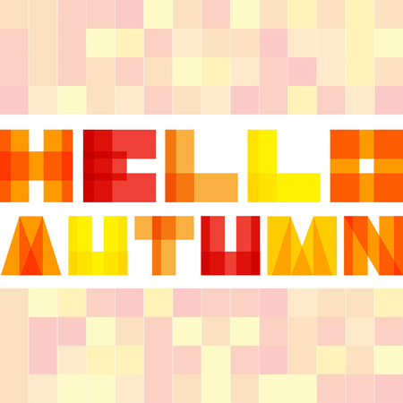 Modern simple rectangle colorised letters.のイラスト素材