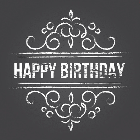 Retro design elements for restaurant menu or gretteng card. Vintage floral frames. Engraving hand drawn style. Detailed elements. Vector illustration. Chalkboard version.のイラスト素材