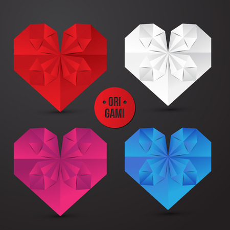 Origami heartのイラスト素材