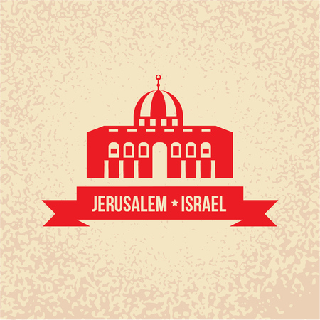 Jerusalem- Israel Temple Sample structure in Vector image.のイラスト素材