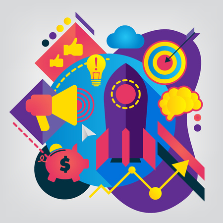 Startup modern flat illustrationのイラスト素材