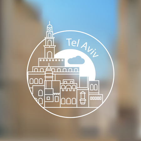 Jaffa Portr - The symbol of Tel Aviv, Israel.のイラスト素材