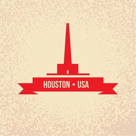 Houston USA, detailed silhouetteのイラスト素材