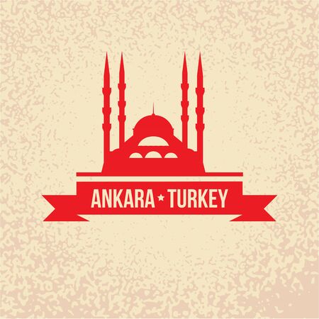 Ankara, Turkey detailed silhouetteのイラスト素材