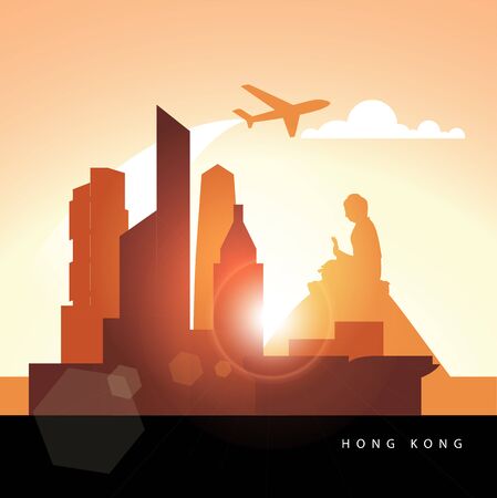 Hong kong vector illustrationのイラスト素材