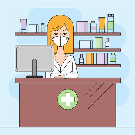Pharmacy design Trendy vector illustrationのイラスト素材