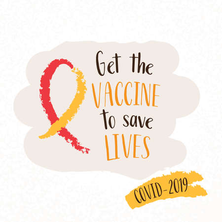Vaccination promo. Vaccine saves lives.のイラスト素材
