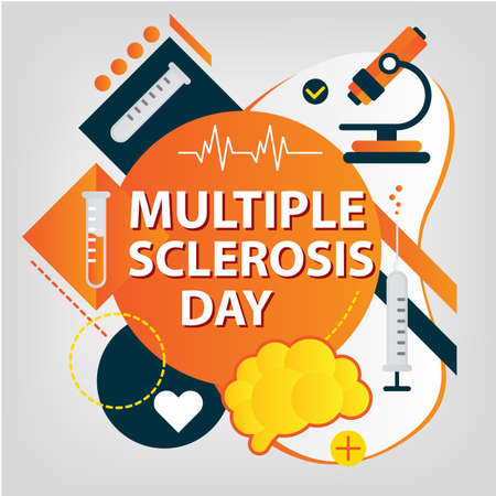 World MS day concept. Multiple sclerosis treatmentのイラスト素材
