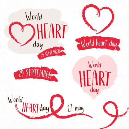 World Heart day concept. 29 september.のイラスト素材