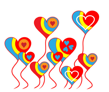 The Background heart. The Festive postcard.のイラスト素材