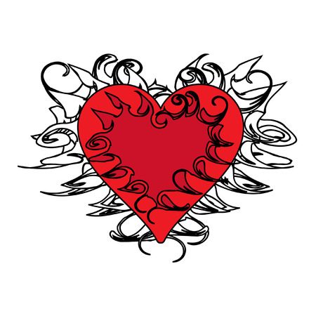 The Background heart. The Festive postcard.のイラスト素材