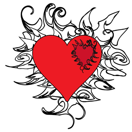 The Background heart. The Festive postcard.のイラスト素材