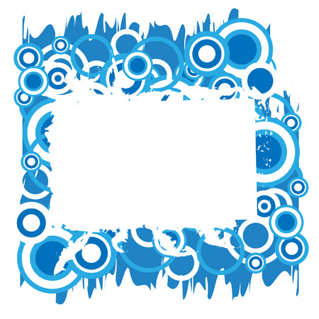 The Abstract frame. The Frame blue circles.のイラスト素材