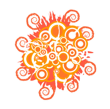 The Abstract background. The Orange sun.のイラスト素材