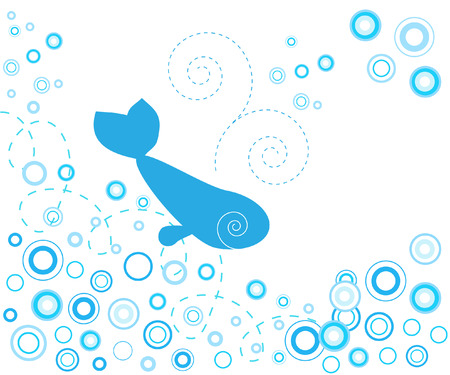 The Abstract background. The Background blue circles.のイラスト素材