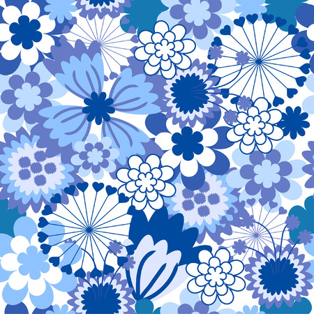 The Background seamless floral.The Material in gentile flower.のイラスト素材
