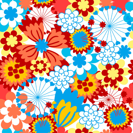 The Background seamless floral.The Material in gentile flower.のイラスト素材