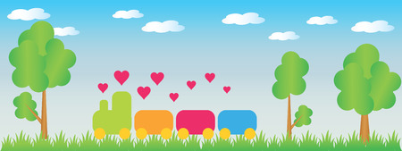 The Baby train. The Illustration.のイラスト素材