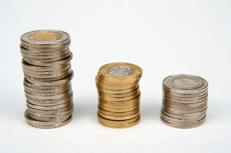 Money on the white background