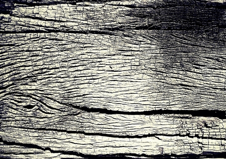 Old, cracked wood background : black and white abstract backgroundの写真素材
