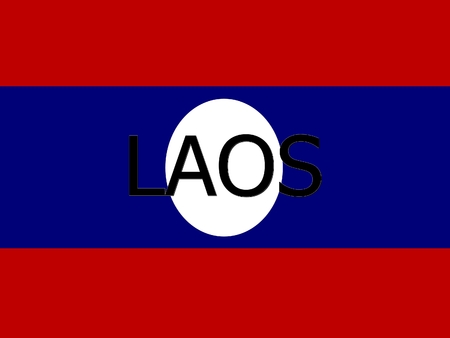 Laos People's Democratic Republic flag backgroundの写真素材