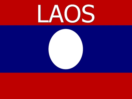 Laos People's Democratic Republic flag backgroundの写真素材