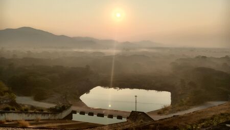 Natural scenery in the morning