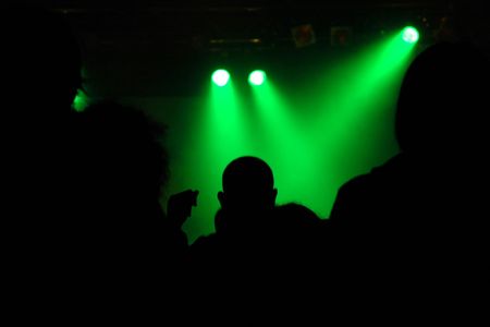 Man dancing during the concertの写真素材