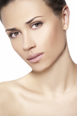 Natural beauty women on the white backgroundの写真素材