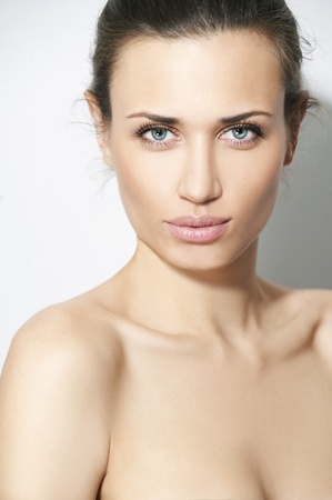 Natural beauty women on white backgroundの写真素材