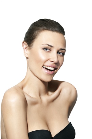 Natural beauty women on white backgroundの写真素材