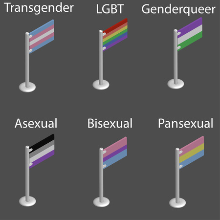 Flags set of LGBTのイラスト素材