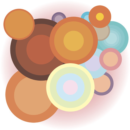 Abstract of colored circles pattern.のイラスト素材