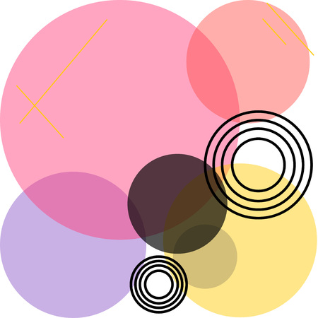 Background of tutted translucent circlesのイラスト素材