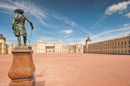 Gatchina. Famous palace and monument to suburban St. Petreburgeの写真素材
