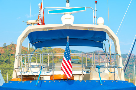 part of the boat in the resort portの写真素材