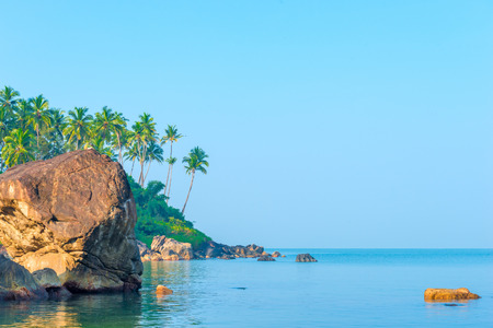 beautiful sea and the beach near the equatorの写真素材