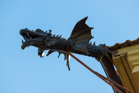 drain from the roof in vintage styleの写真素材