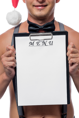 Clean place to record of the New Year menuの写真素材