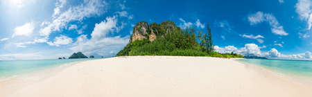 horizontal panoramic view Island in Thailandの写真素材