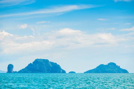 The islands of Tayland, surrounded by a sea are uninhabited and very picturesqueの写真素材