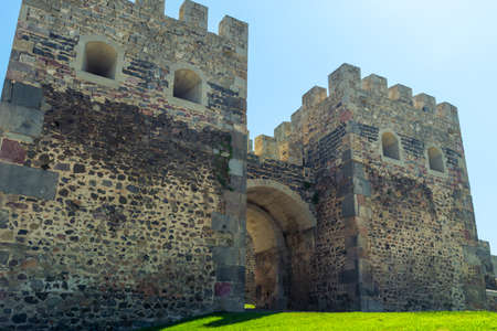 Rabat medieval castle in Akhaltsikhe is famous georgian touristic places at sunny day, Georgiaのeditorial素材