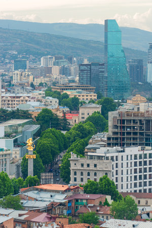 Nice view of Tbilisi, Georgiaのeditorial素材
